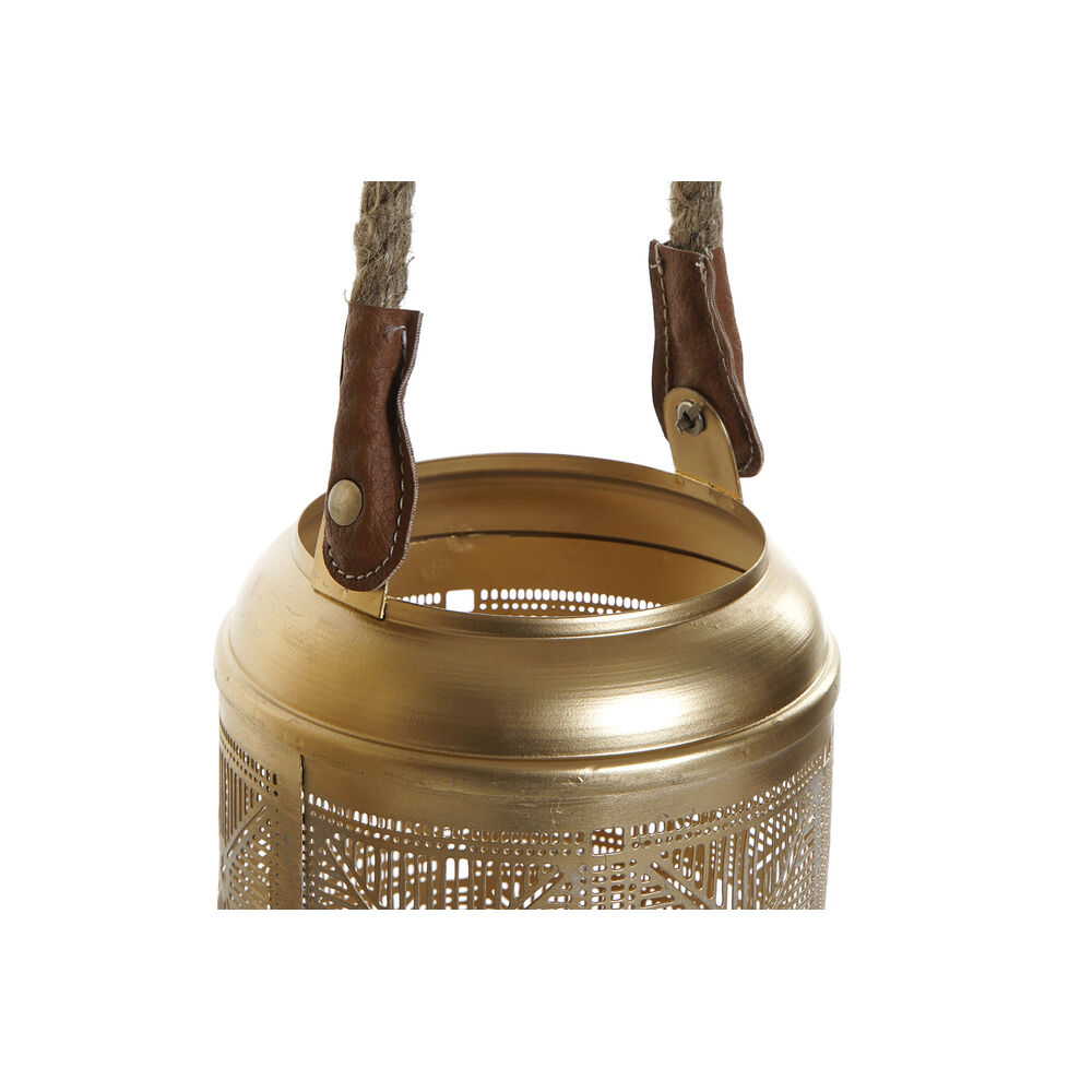 Set med ljusstakar DKD Home Decor (3 pcs) Gyllene Metall Snöre (23 x 23 x 42 cm) - 3