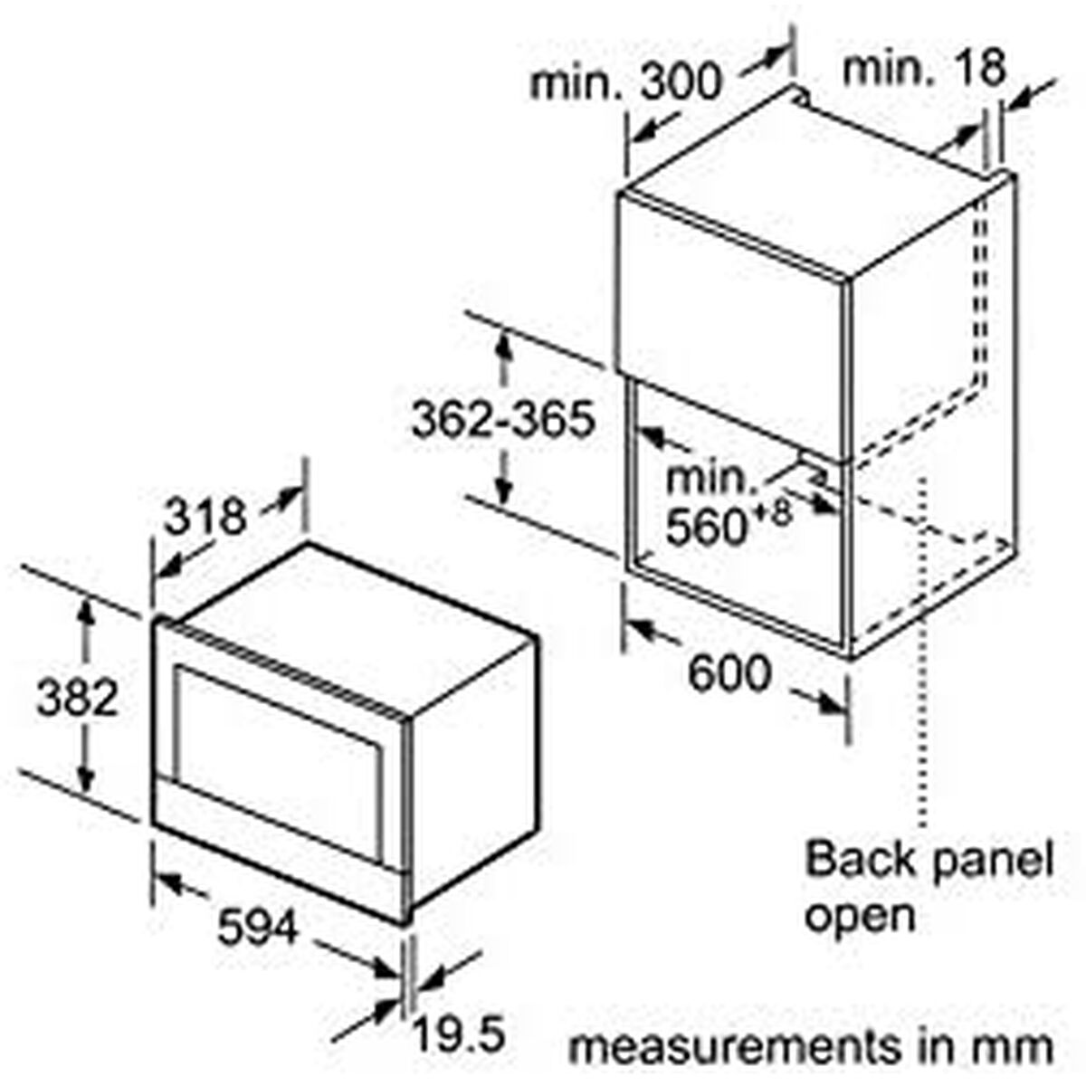 Inbyggnadsmikrovågsugn BOSCH BFL634GW1 900 W 1220 W Vit Silvrig 21 L - 2