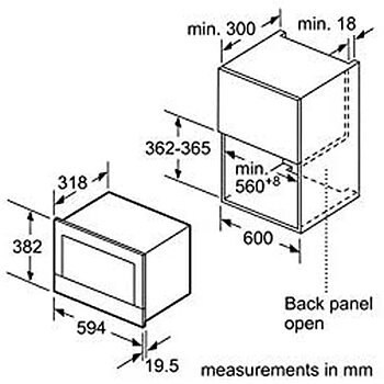 Inbyggnadsmikrovågsugn BOSCH BFL634GW1 900 W 1220 W Vit Silvrig 21 L