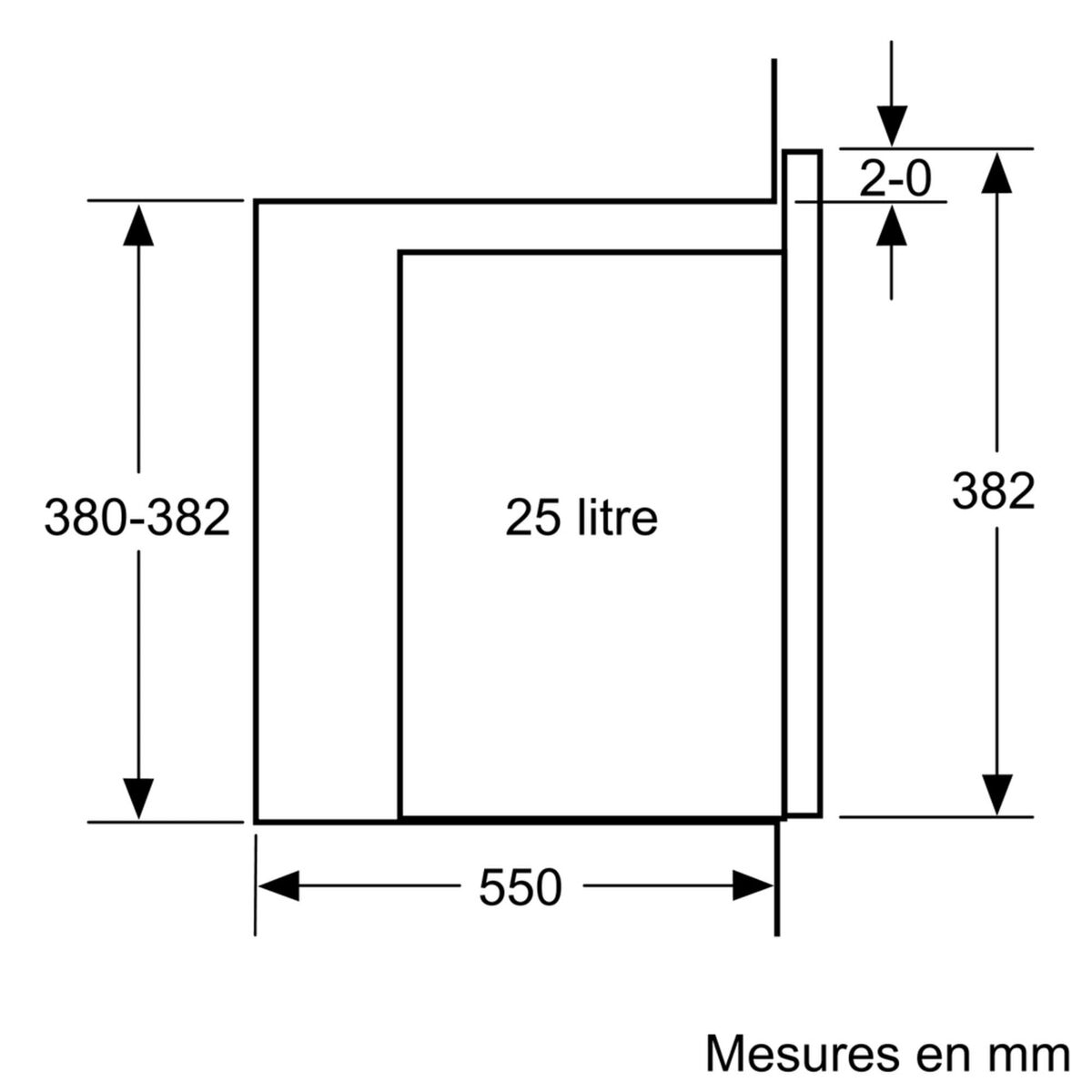 Mikrovågsugnen BOSCH BFL553MS0 900 W Svart Svart/Silvrig 25 L - 2