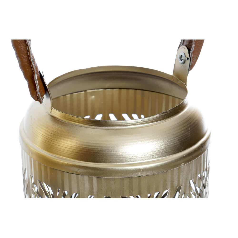 Set med ljusstakar DKD Home Decor (3 pcs) Gyllene Blå Metall Snöre PU (25 x 25 x 46	 cm) - 3