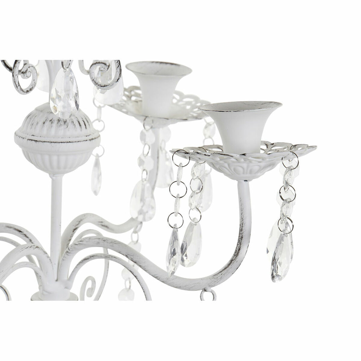 Kandelaber DKD Home Decor Metall Vit Akryl (41 x 41 x 56,5 cm) - 6