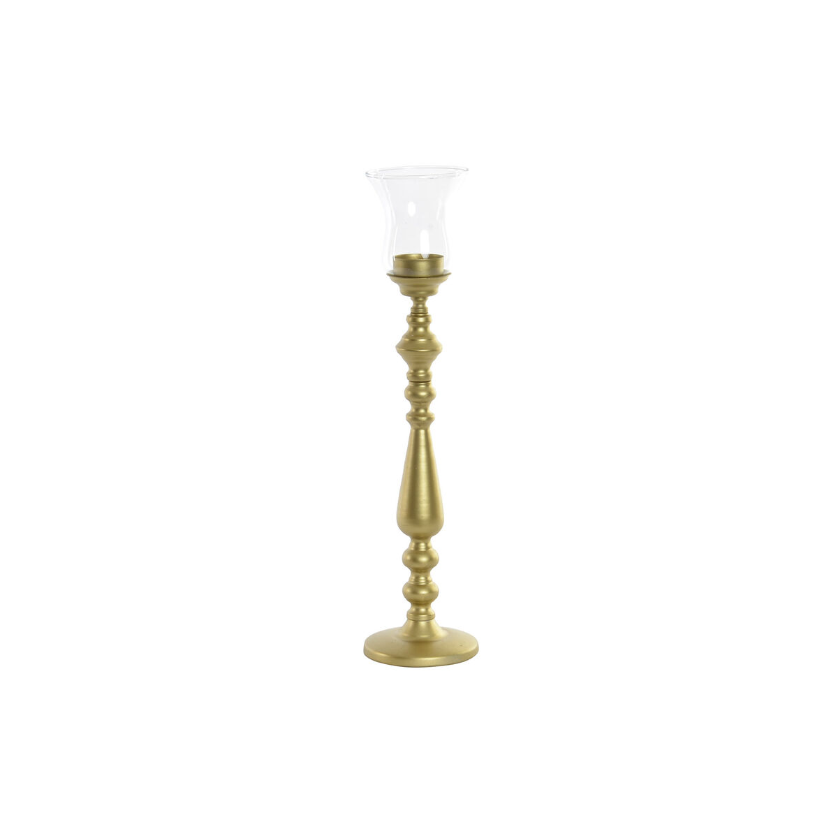 Kandelaber DKD Home Decor Gyllene Metall Glas 10 x 10 x 41 cm - 4