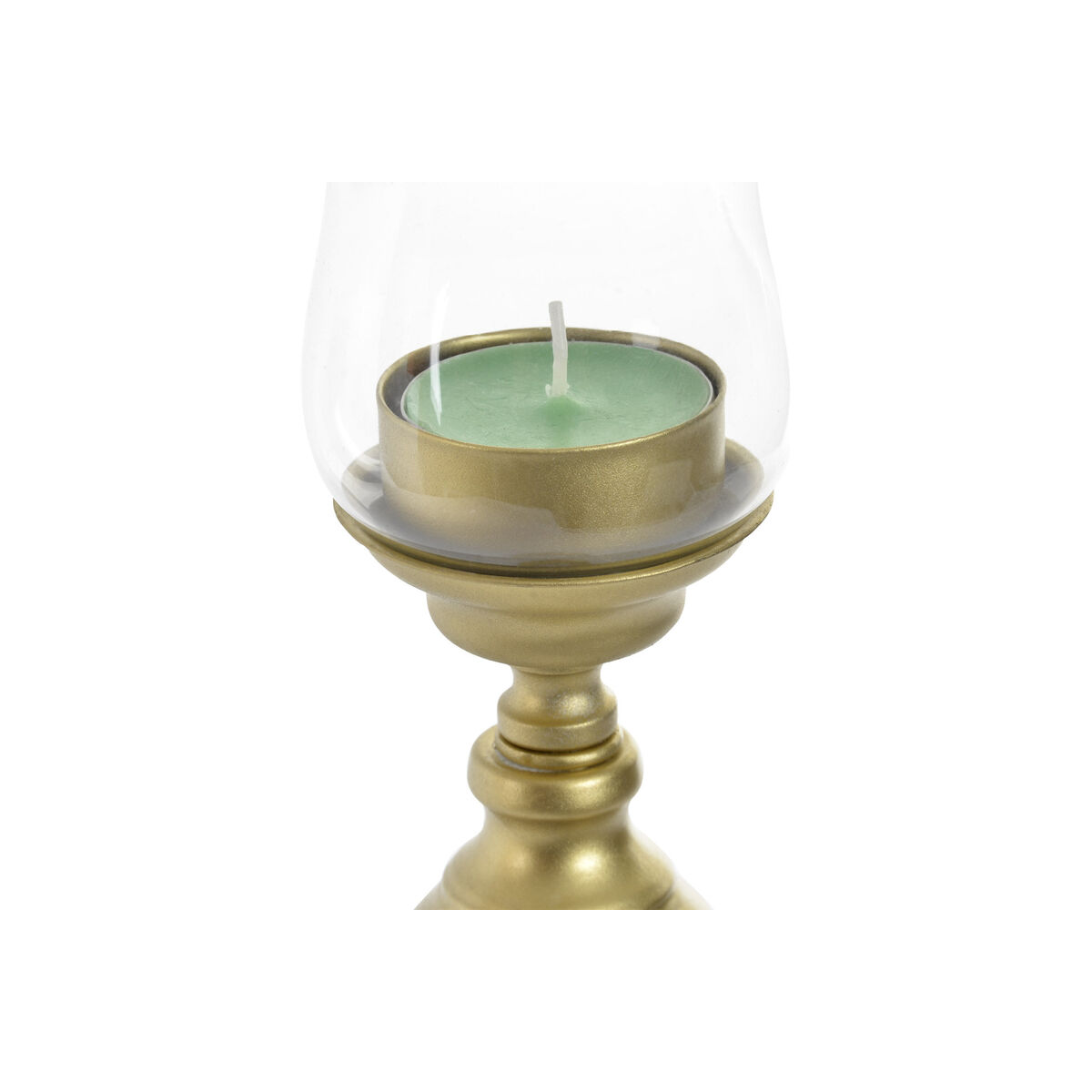 Kandelaber DKD Home Decor Gyllene Metall Glas 10 x 10 x 41 cm - 3