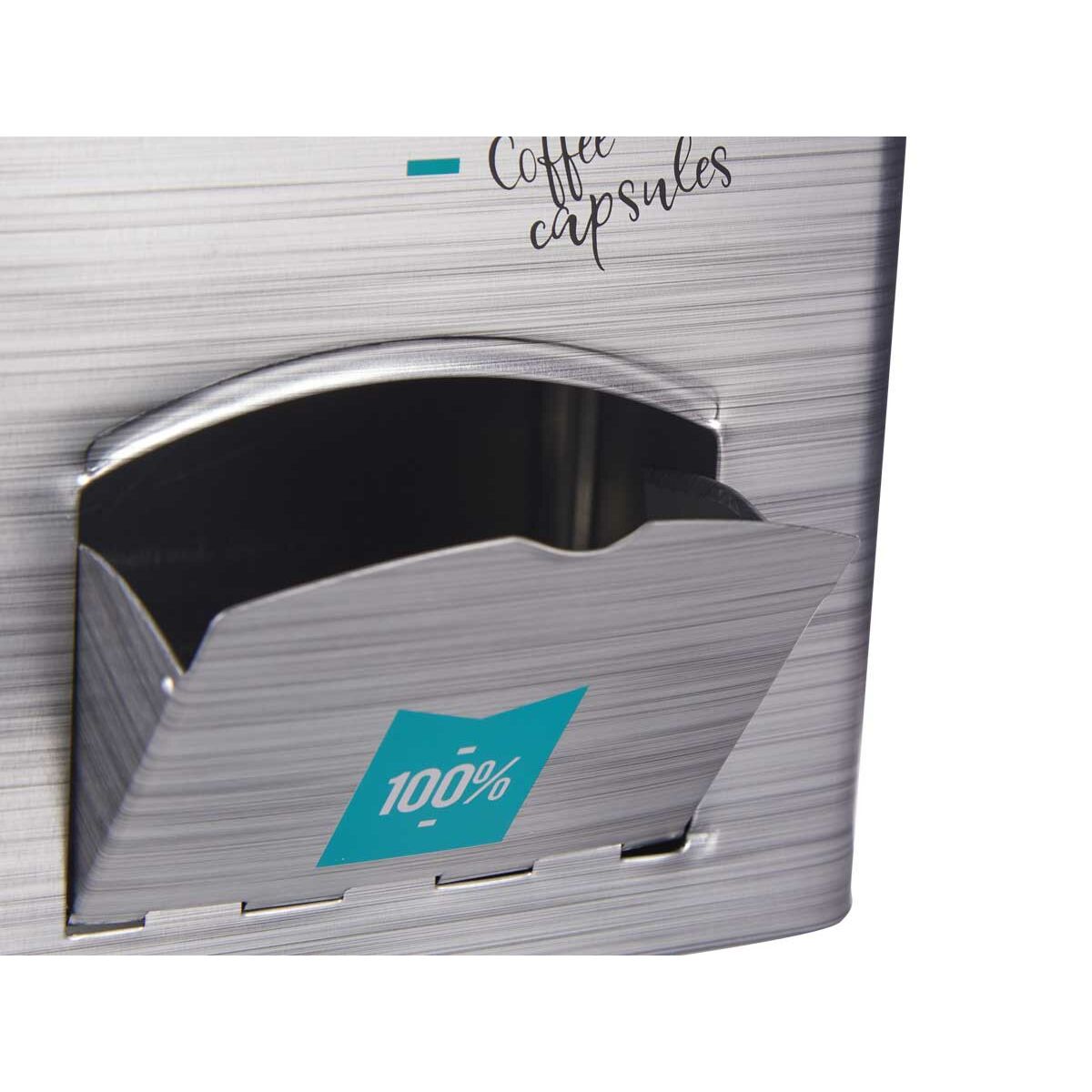 Kapsylhållare Organic Kaffe/ Café Automat/anordning Grå Tenn 9 x 18 x 16,1 cm (12 antal) - 2