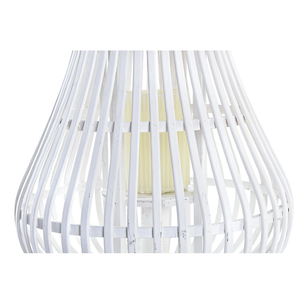 Lykta DKD Home Decor Vit Multicolour Metall Bambu Glas Urban 30 x 40 cm 29 x 29 x 34 cm - 3