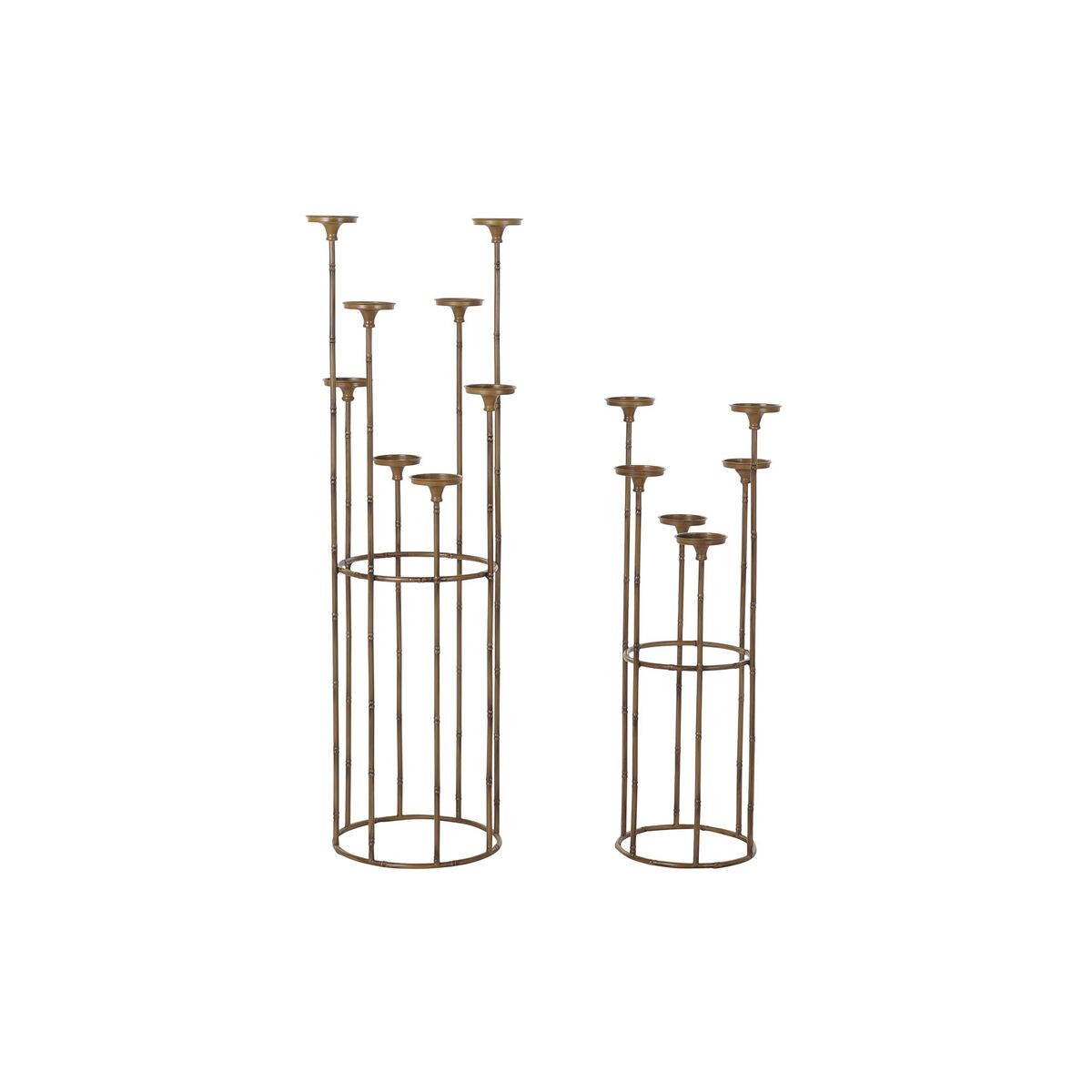 Ljusstakar DKD Home Decor Koppar Metall 38 x 38 x 110 cm (2 antal) (2 unidades)