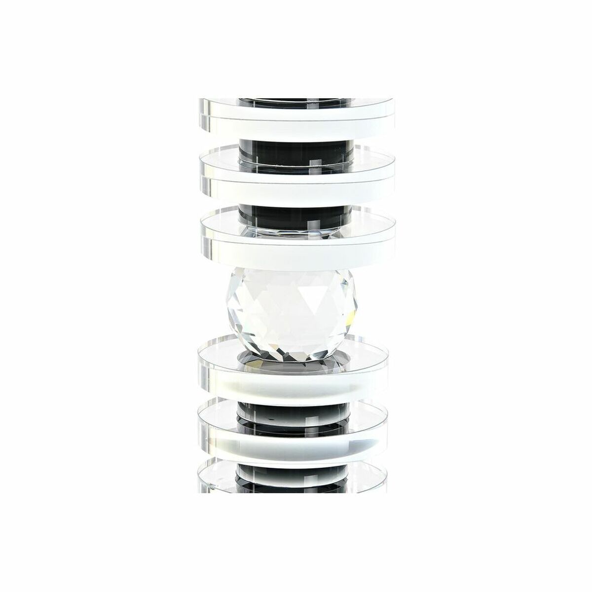 Ljusstakar DKD Home Decor 6 x 6 x 28 cm Glas Svart Transparent - 4