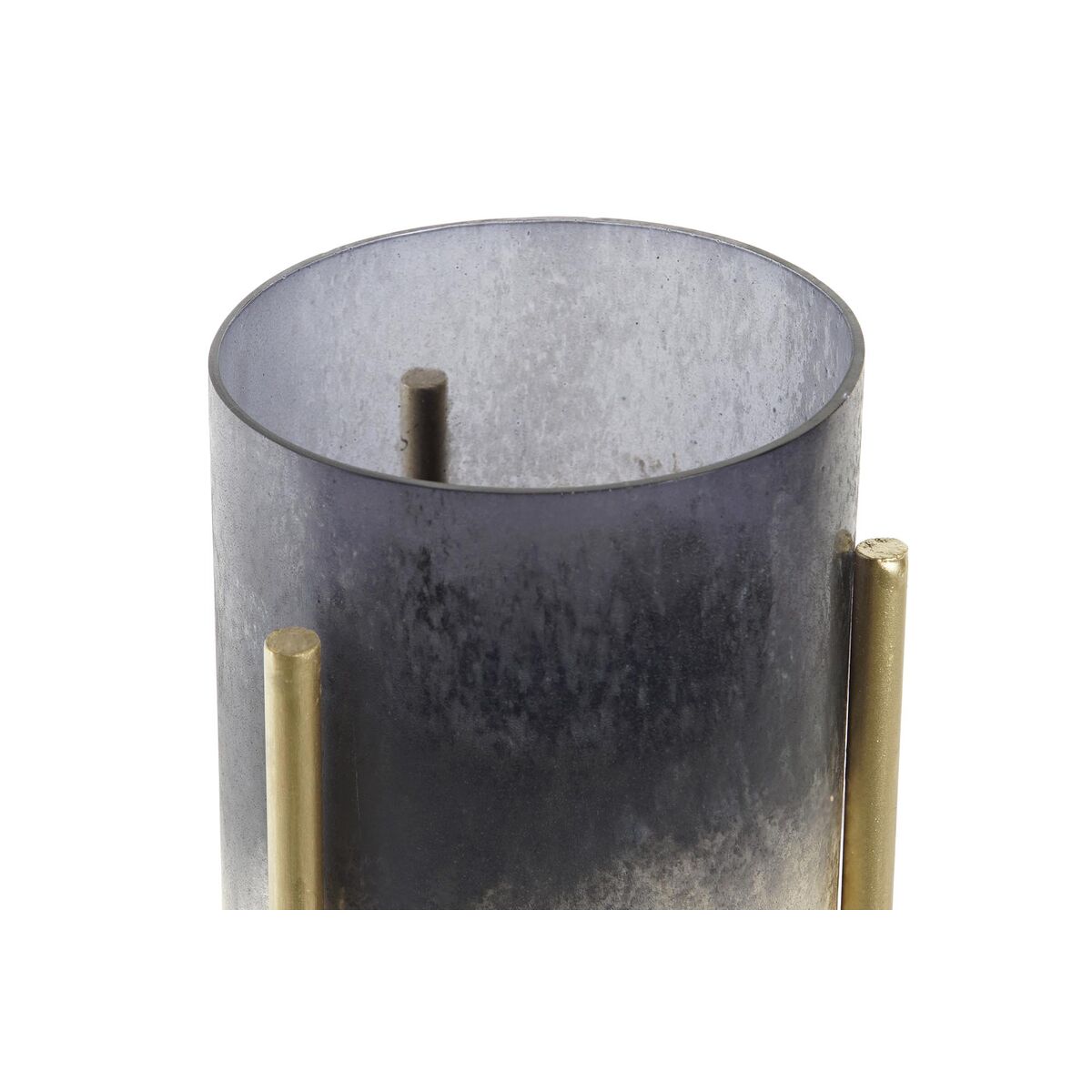 Ljusstakar DKD Home Decor 10 x 10 x 23 cm Glas Gyllene Metall Dvobarvna - 2