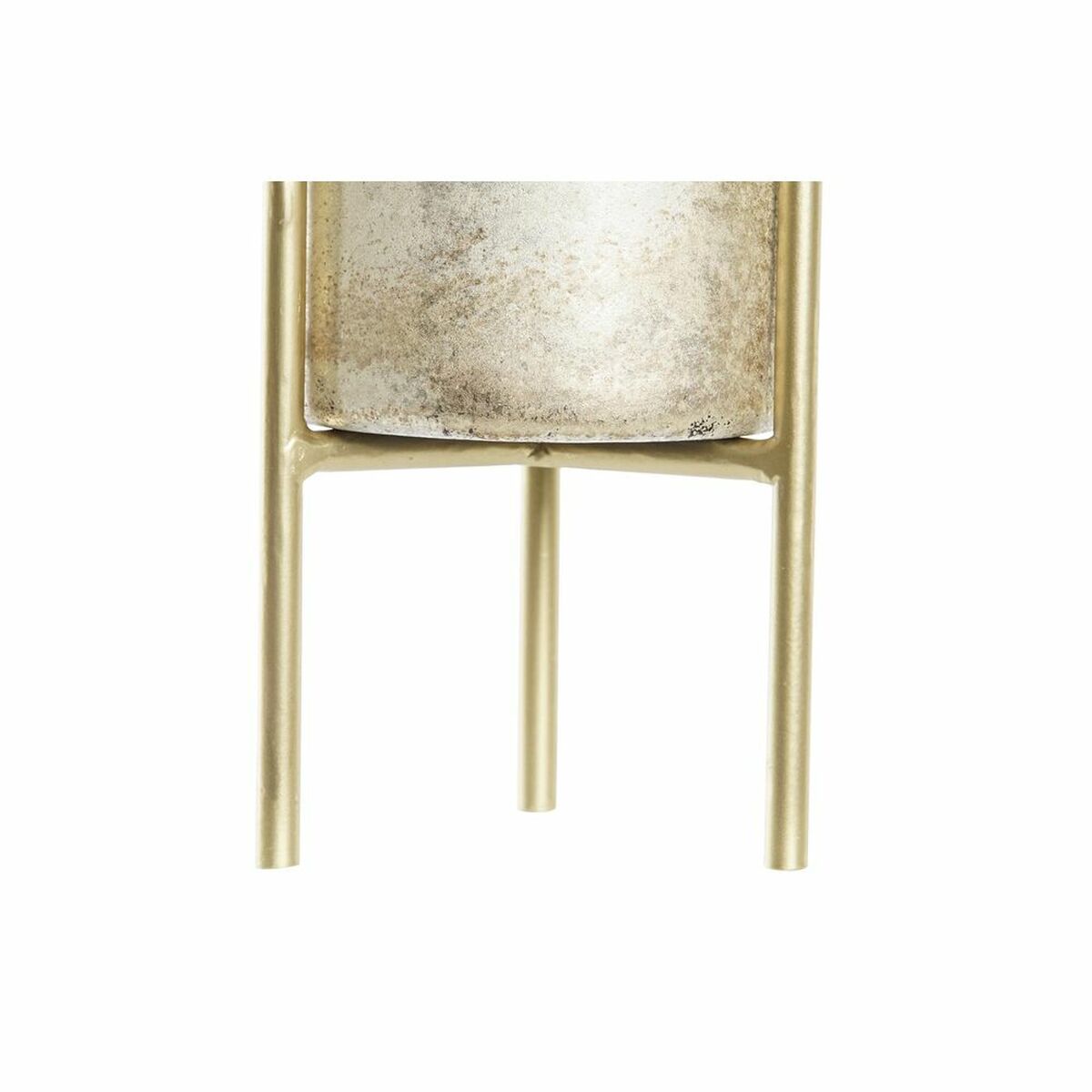 Ljusstakar DKD Home Decor 10 x 10 x 23 cm Glas Gyllene Metall Dvobarvna - 3