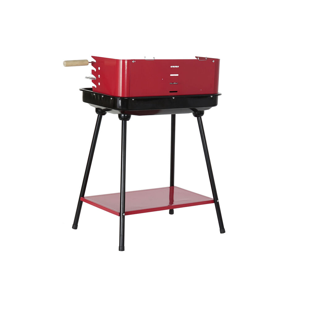 Kolgrill med ben DKD Home Decor Röd 53 x 37 x 80 cm Stål (53 x 37 x 80 cm) - 4