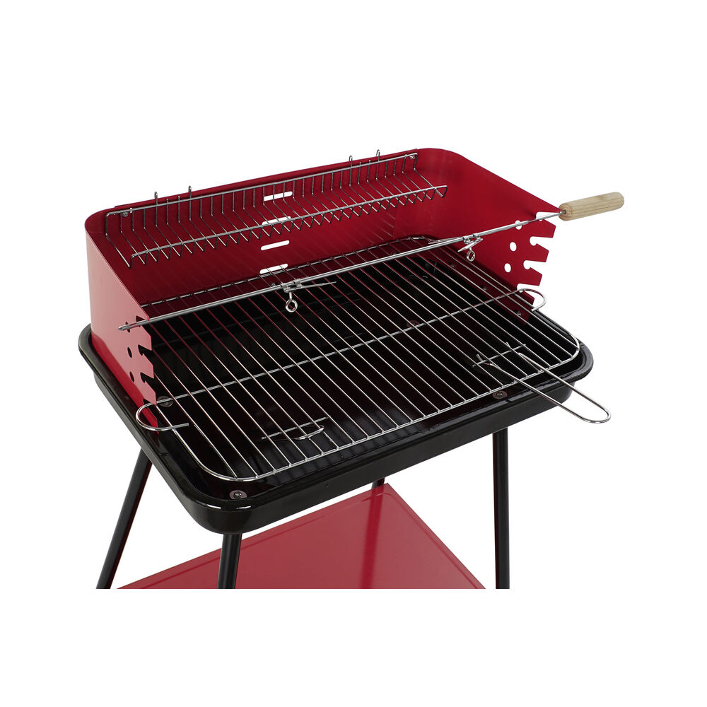 Kolgrill med ben DKD Home Decor Röd 53 x 37 x 80 cm Stål (53 x 37 x 80 cm) - 6
