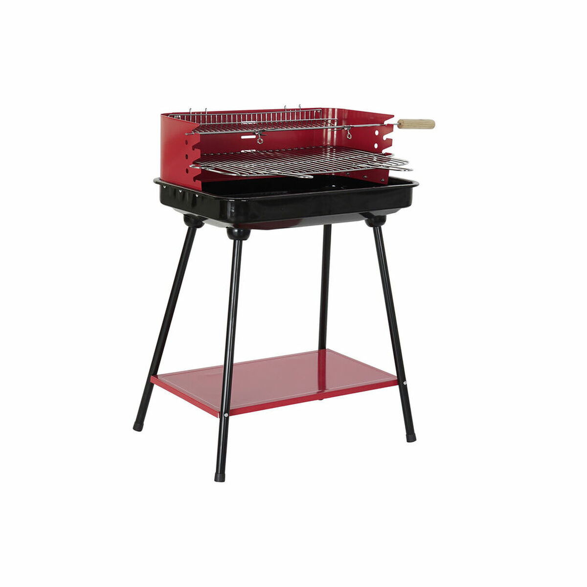 Kolgrill med ben DKD Home Decor Röd 53 x 37 x 80 cm Stål (53 x 37 x 80 cm) - 11