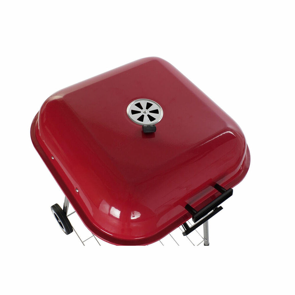 Kolgrill med lock och hjul DKD Home Decor Röd 60 x 57 x 80 cm Stål (60 x 57 x 80 cm) - 14