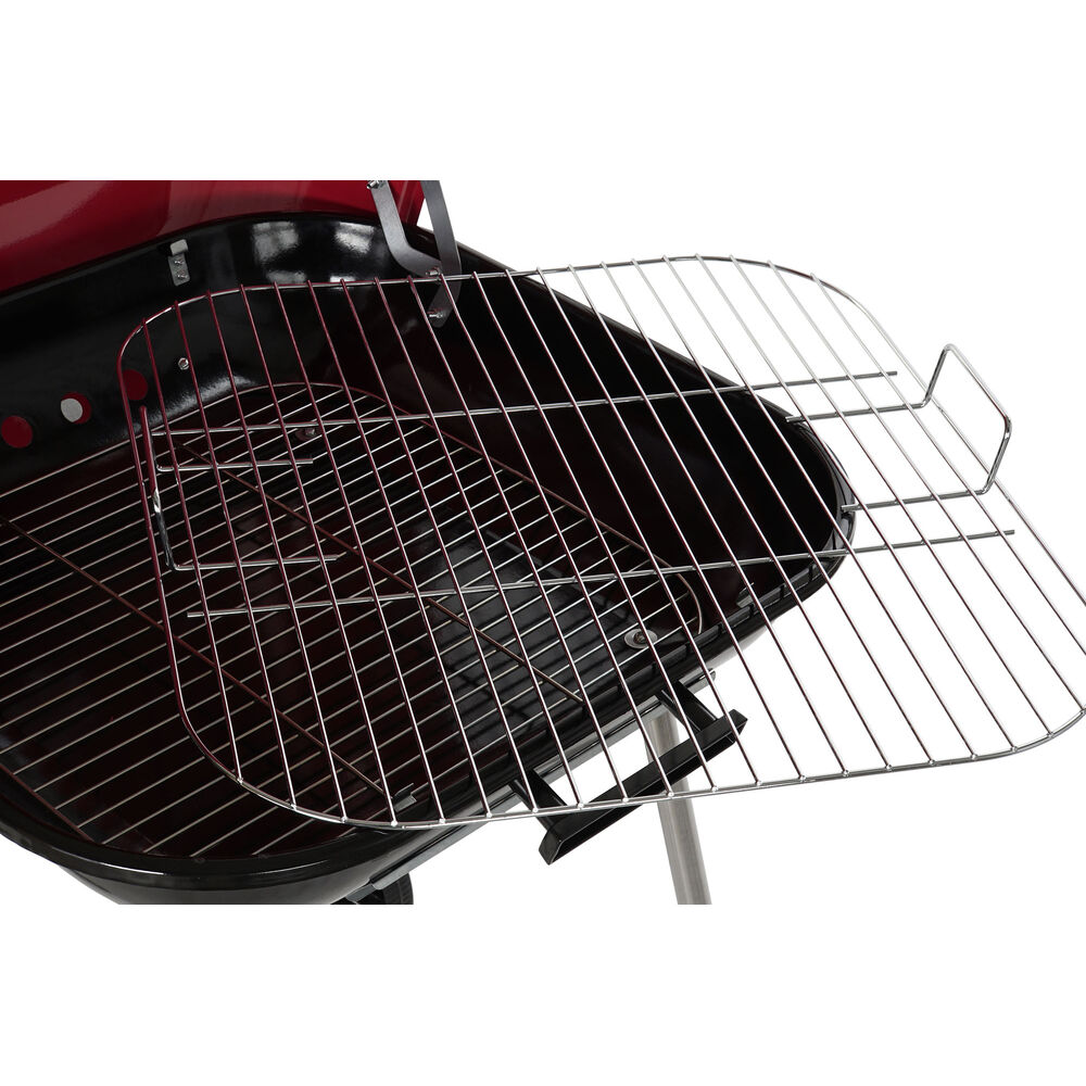 Kolgrill med lock och hjul DKD Home Decor Röd 60 x 57 x 80 cm Stål (60 x 57 x 80 cm) - 3
