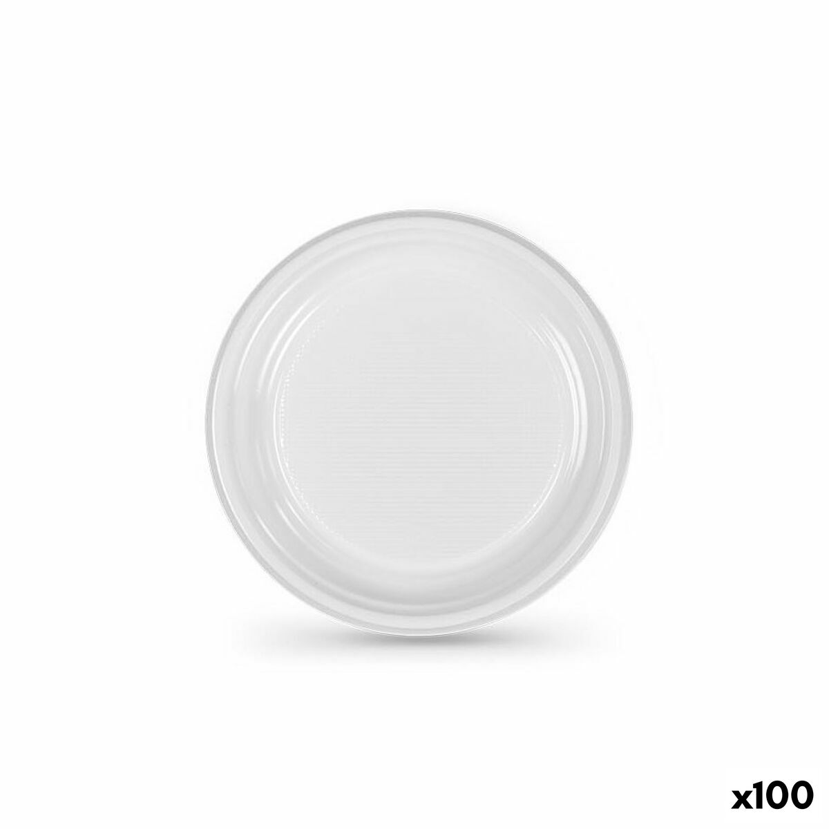 Set med återanvändbara tallrikar Algon Vit Plast 20,5 cm (100 antal)
