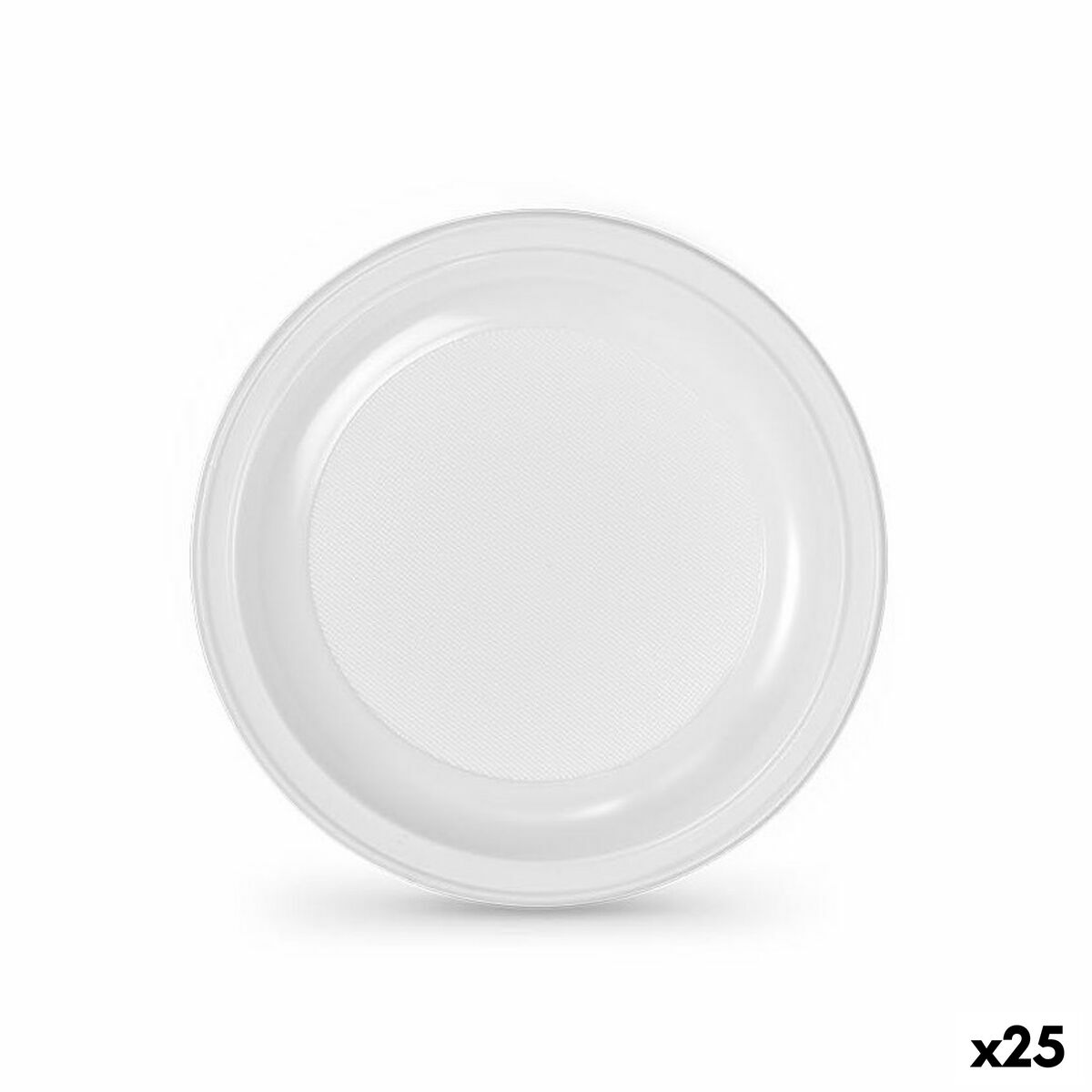 Set med återanvändbara tallrikar Algon Vit Plast 22 cm (25 antal)
