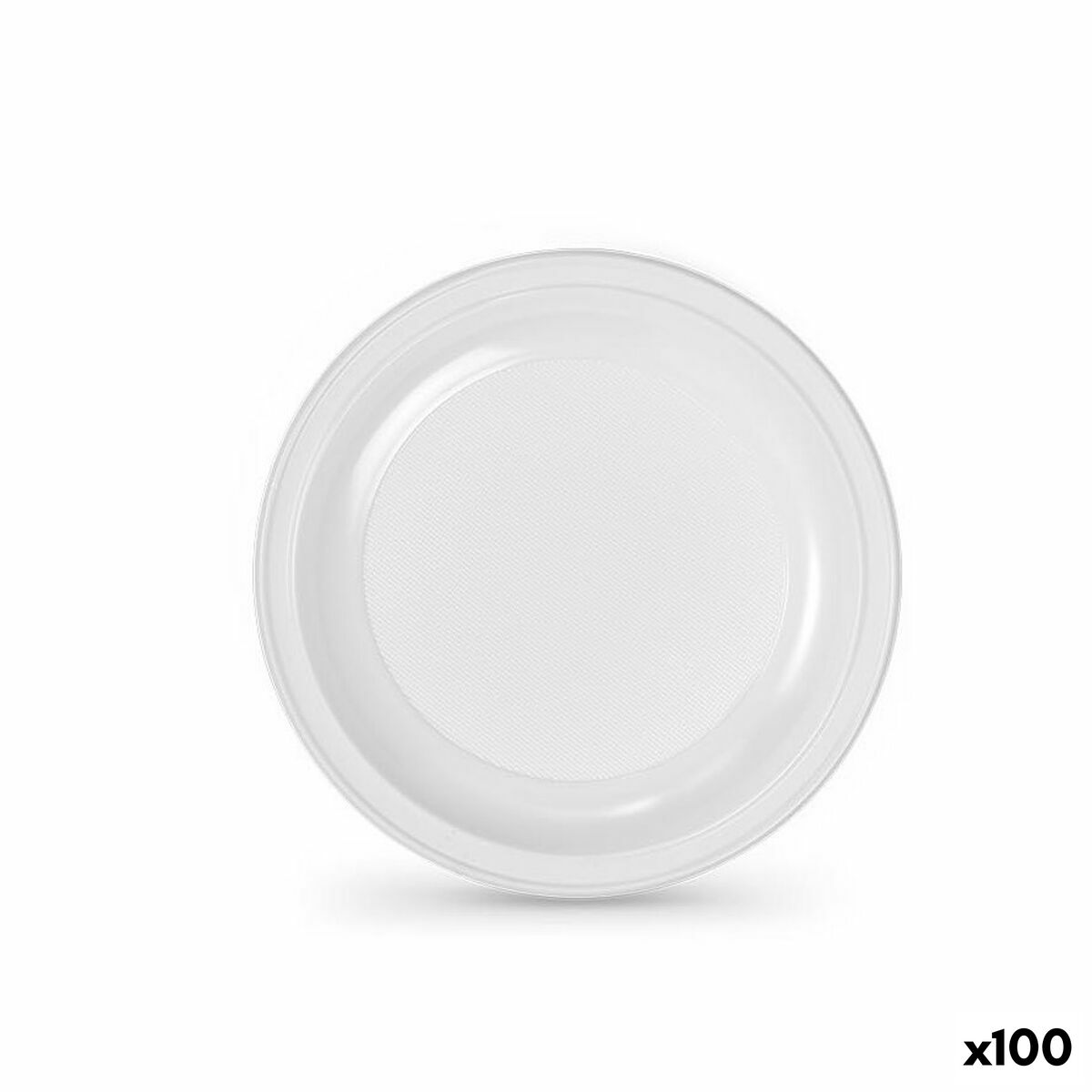 Set med återanvändbara tallrikar Algon Vit Plast 22 cm (100 antal)