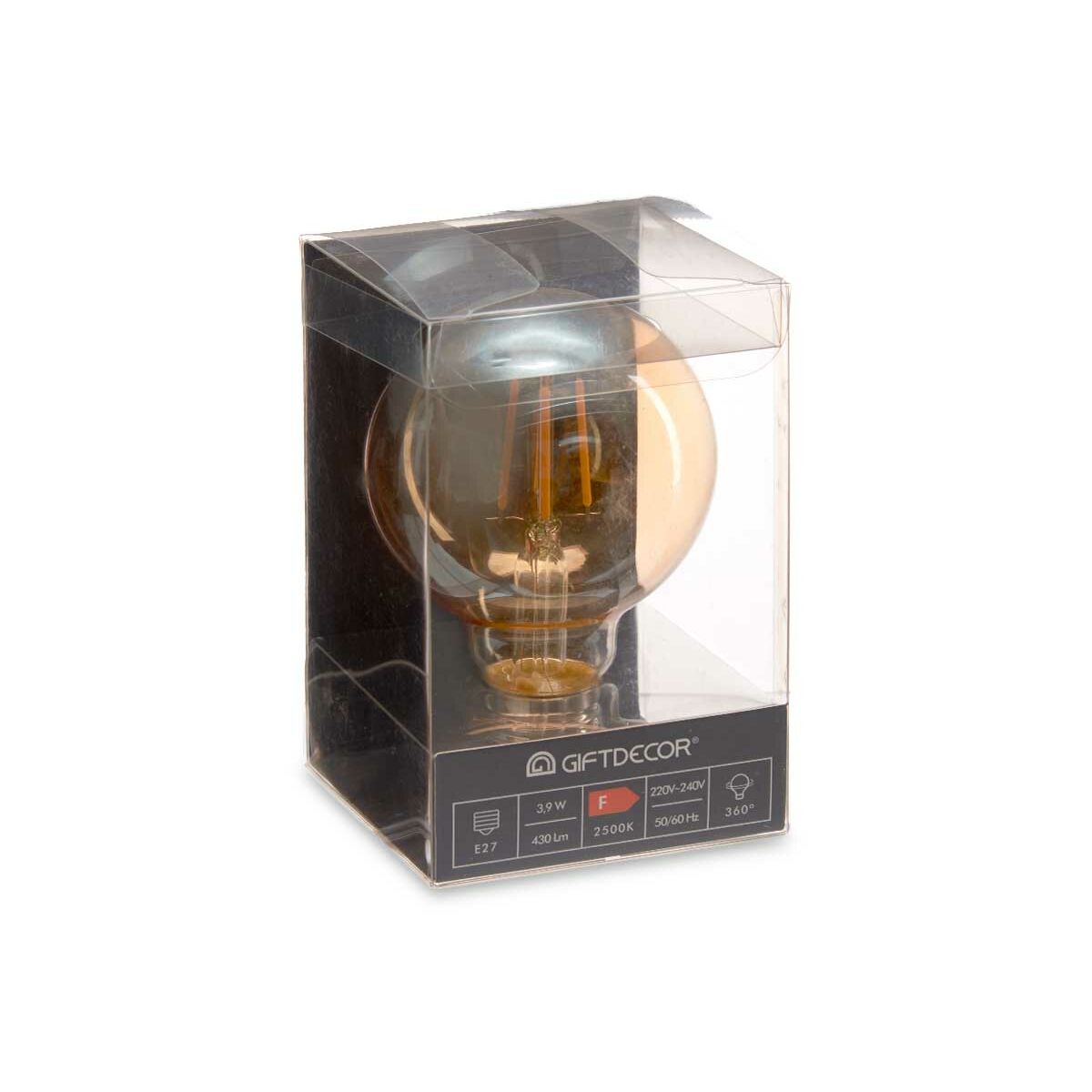 LED-lampa E27 Vintage Transparent 4 W 8 x 12 x 8 cm (12 antal) - 2
