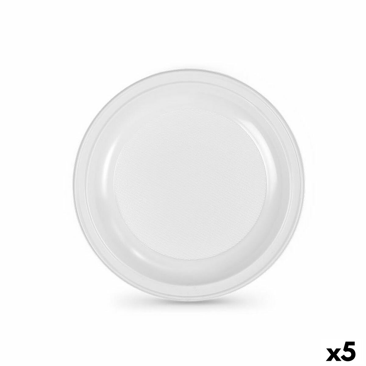 Set med återanvändbara tallrikar Algon Vit Plast 25 cm (5 antal)