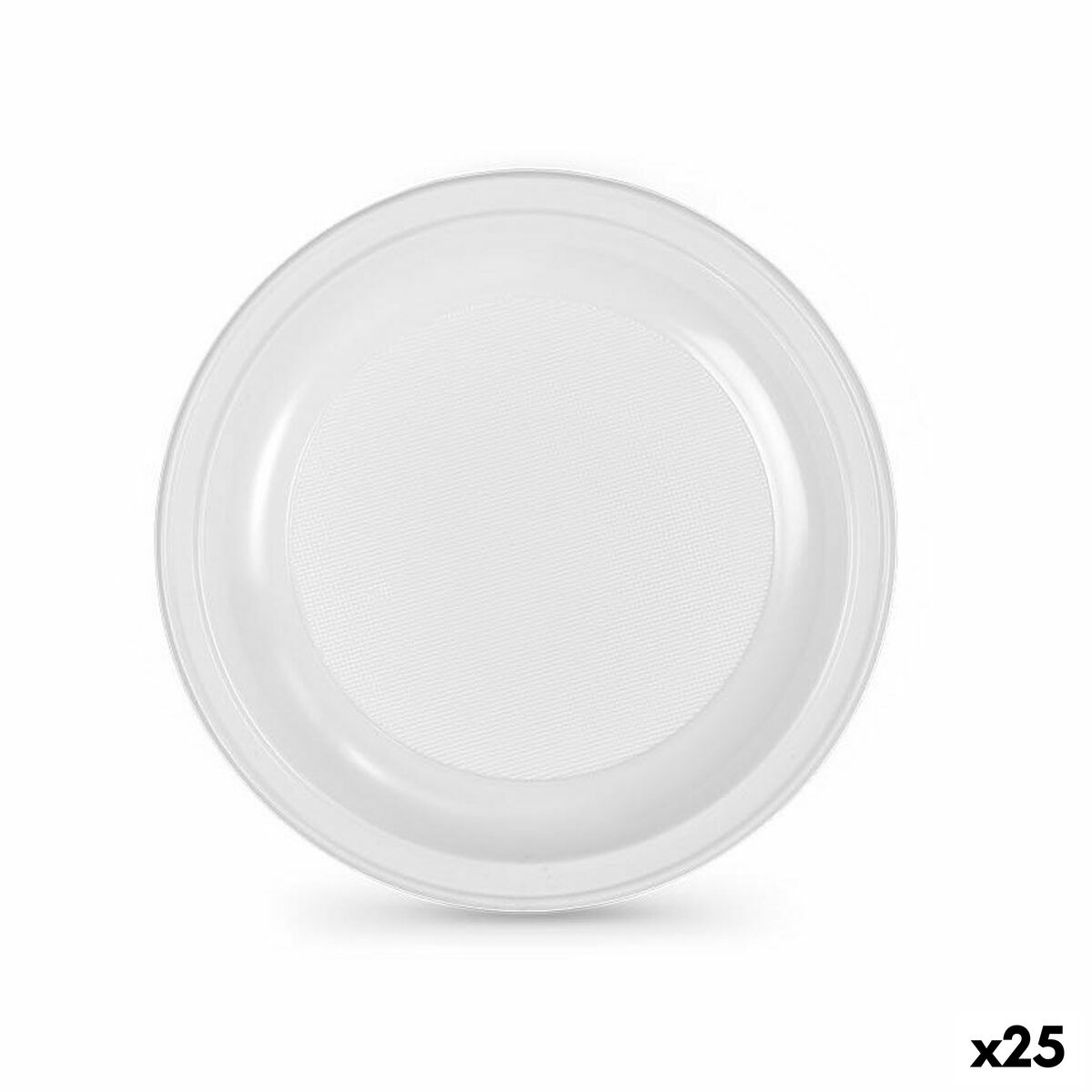 Set med återanvändbara tallrikar Algon Vit Plast 25 cm (25 antal)