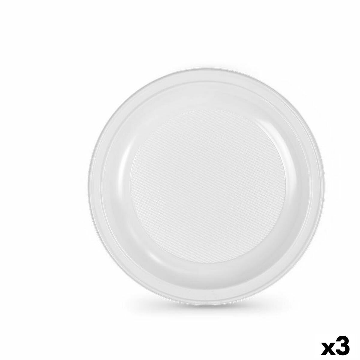 Set med återanvändbara tallrikar Algon Vit Plast 28 cm (3 antal)