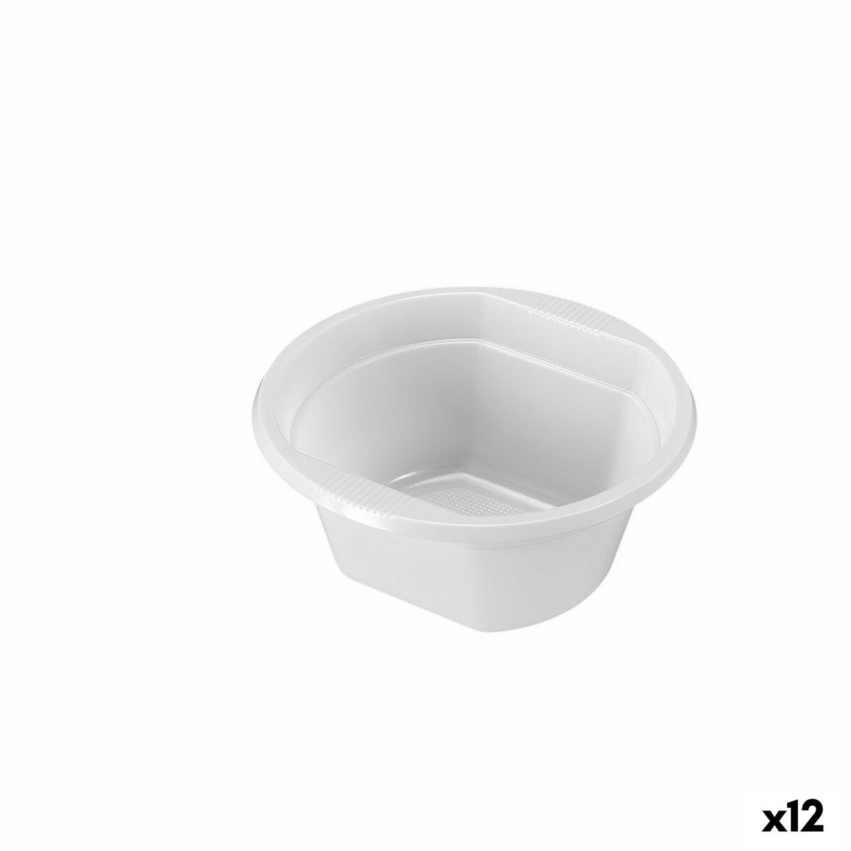Set med återanvändbara skålar Algon Vit Plast 250 ml 12 x 12 x 5 cm (12 antal)