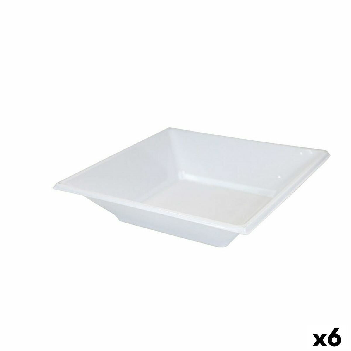 Set med återanvändbara tallrikar Algon Vit Plast 18 cm (6 antal)