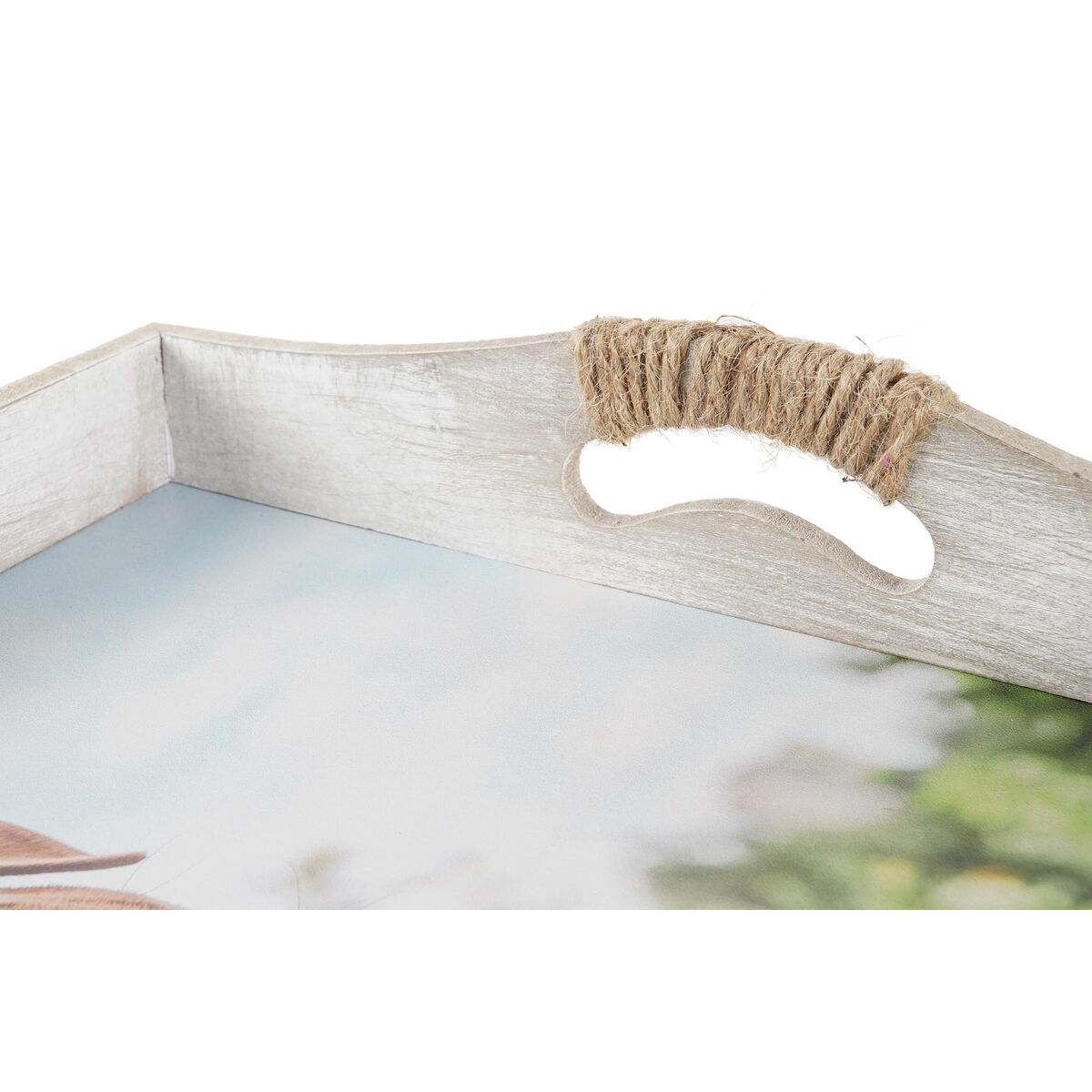 Uppsättning med Brickor DKD Home Decor Multicolour 40 x 30 x 6 cm Trä MDF (2 antal) - 7