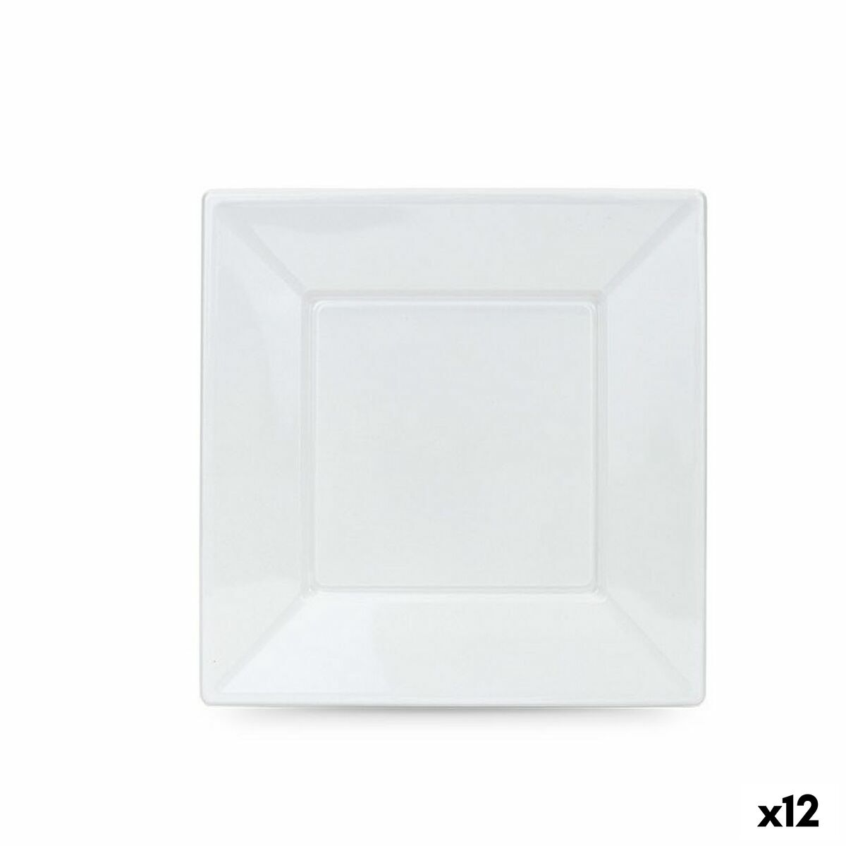 Set med återanvändbara tallrikar Algon Vit Plast 23 cm (12 antal)