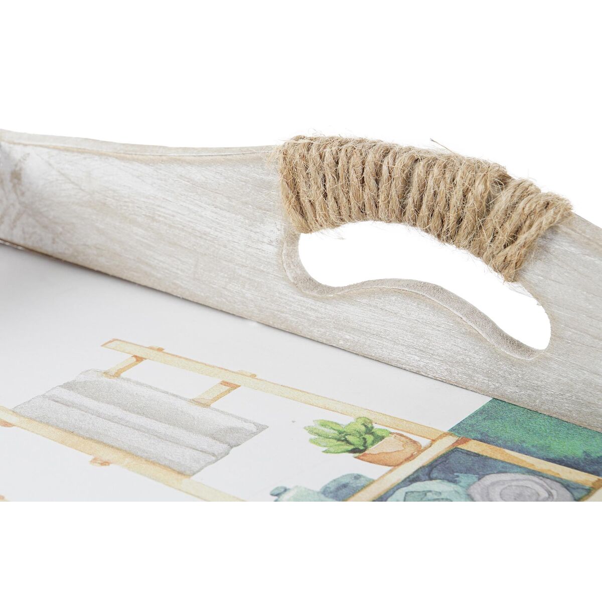 Uppsättning med Brickor DKD Home Decor 40 x 30 x 6 cm Trä MDF (2 antal) - 7