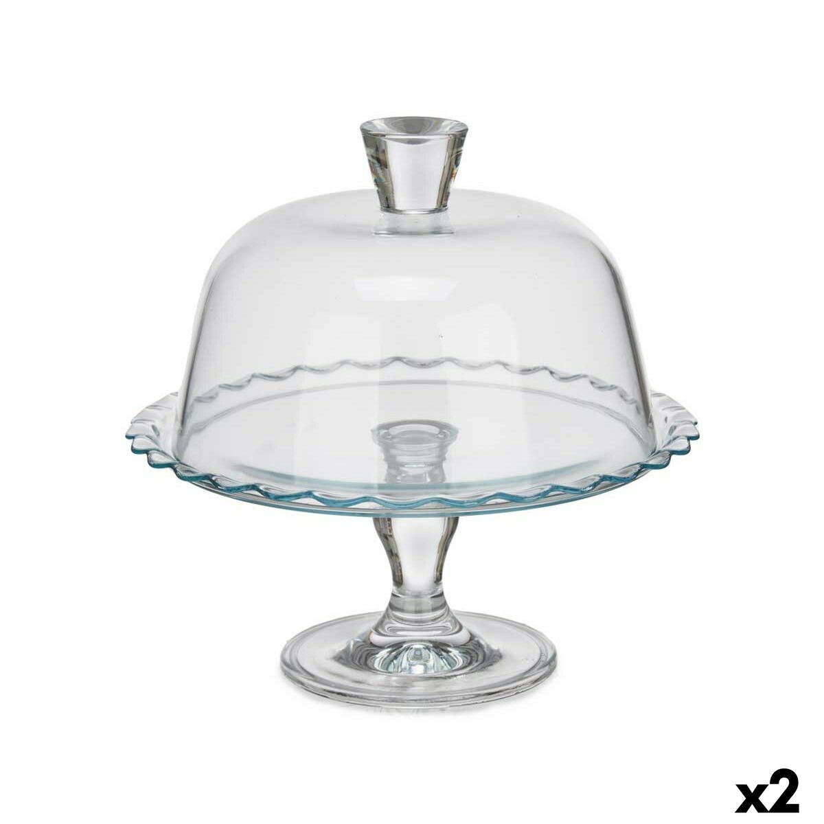 Lunchlåda Transparent Glas 26 x 26 x 26 cm (2 antal)