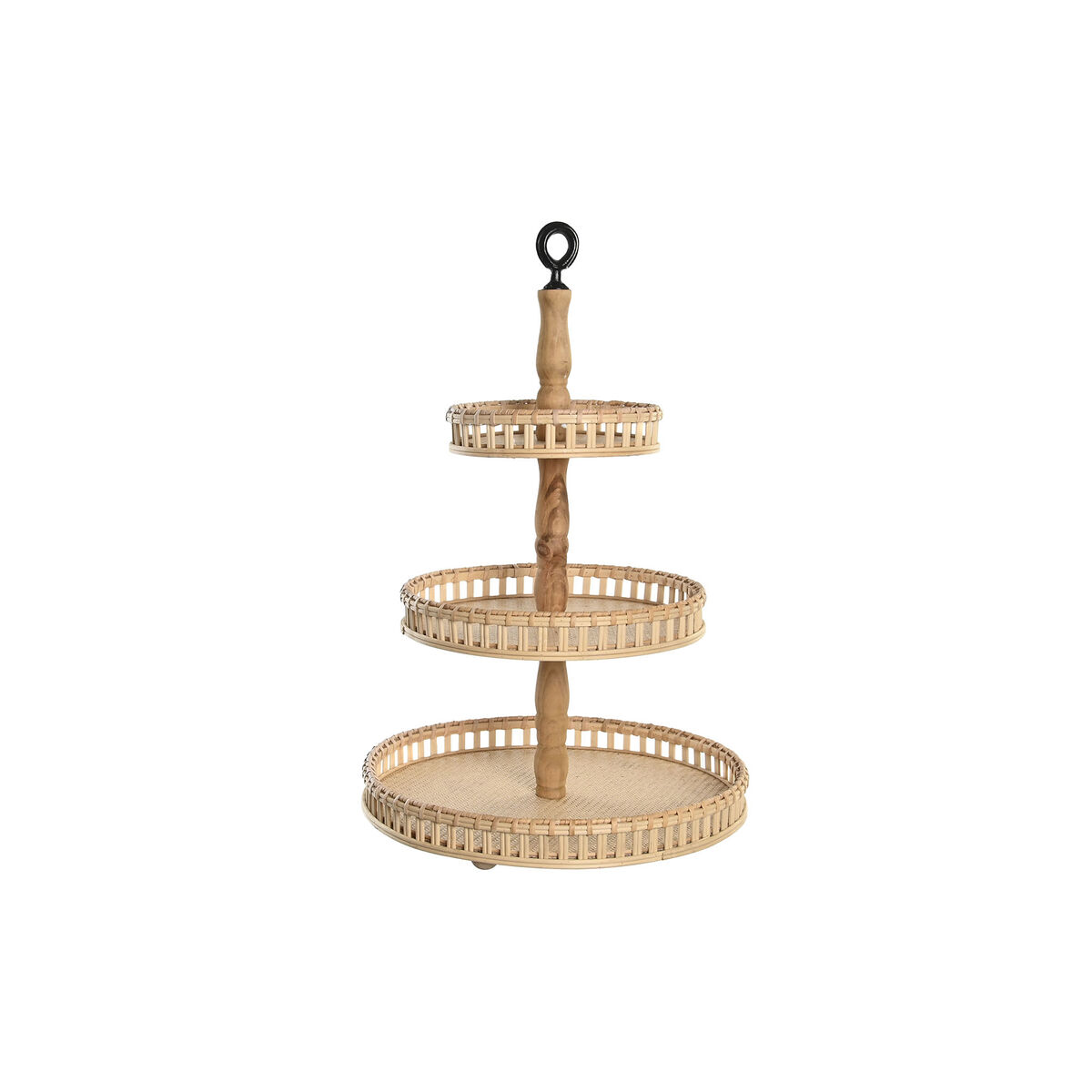 Snacksbricka DKD Home Decor Brun Bambu Urban (40 x 40 x 60 cm)