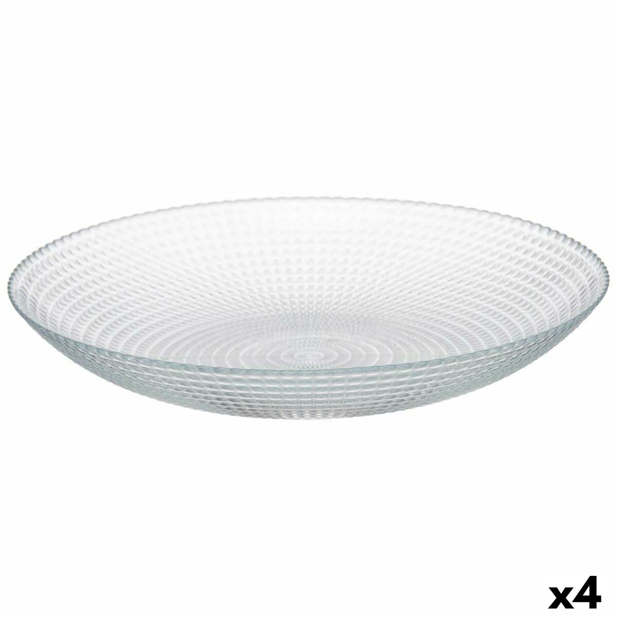 Tallriksset Generation Transparent Glas 23 x 7 x 23 cm (4 antal)