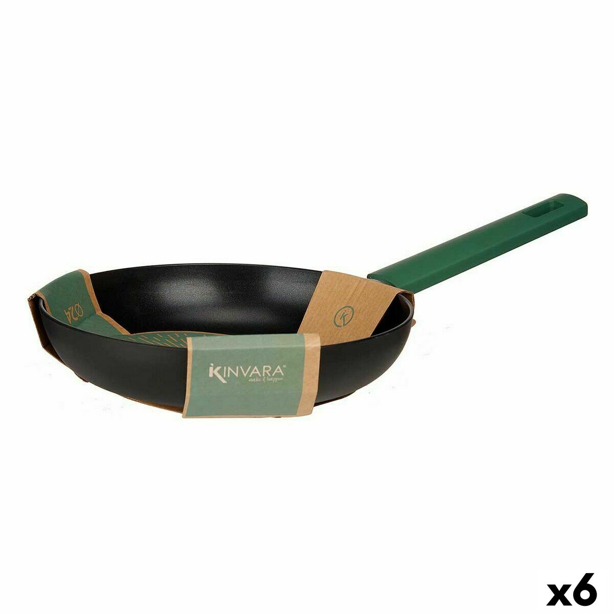 Stekpanna Ø 24 cm Svart Grön (6 antal)