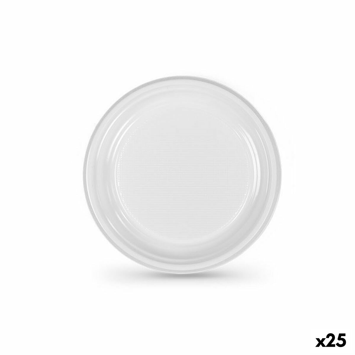 Set med återanvändbara tallrikar Algon Vit Plast 20,5 cm (25 antal)