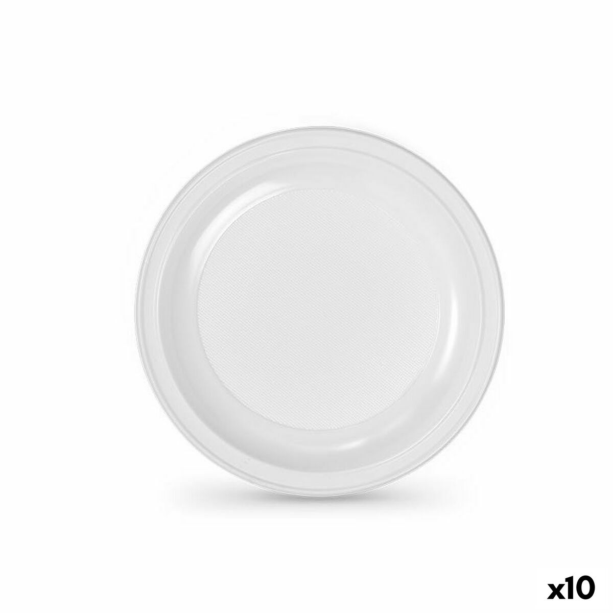 Set med återanvändbara tallrikar Algon Vit Plast 22 cm (10 antal)