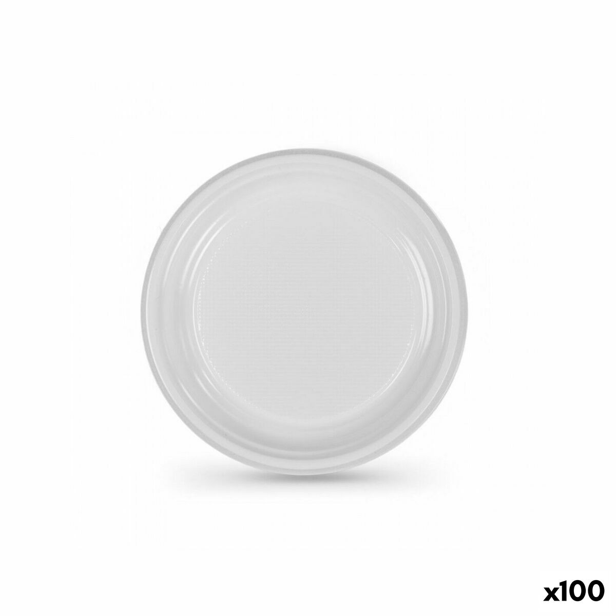 Set med återanvändbara tallrikar Algon Vit Plast 25 cm (100 antal)