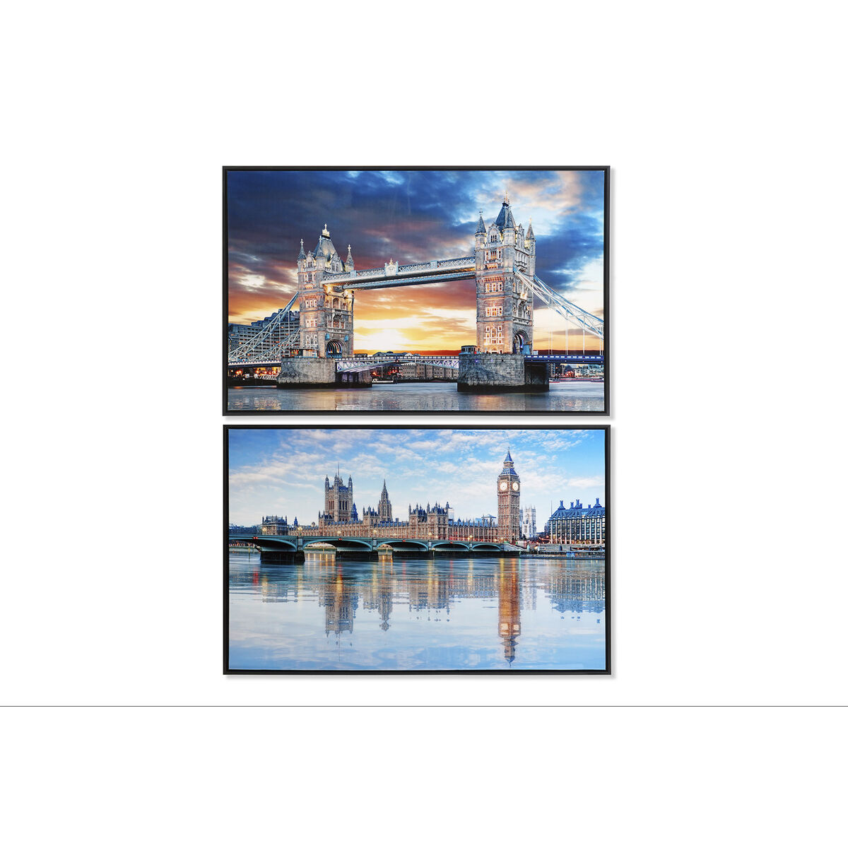 Kanvas DKD Home Decor 90 x 2,5 x 60 cm 90 x 2.5 x 60 cm London Loft (2 antal)