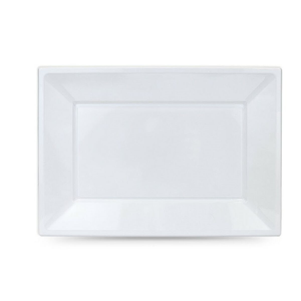 Set med återanvändbara tallrikar Algon Vit Plast 33 x 23 cm (3 antal) - 2