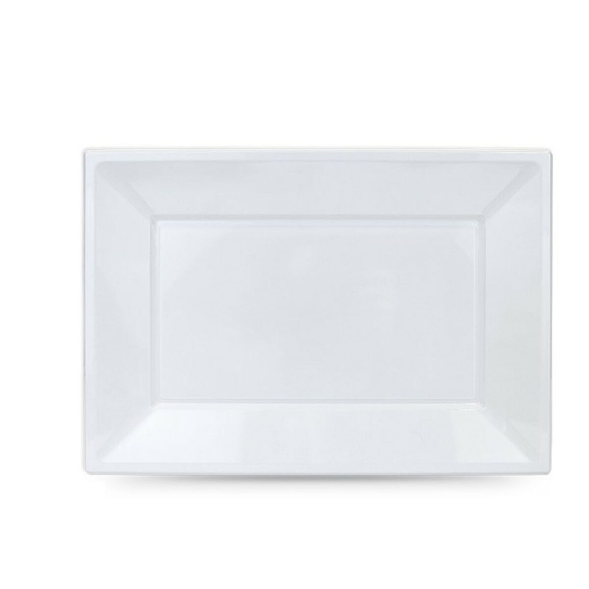 Set med återanvändbara tallrikar Algon Vit Plast 33 x 23 cm (12 antal) - 2