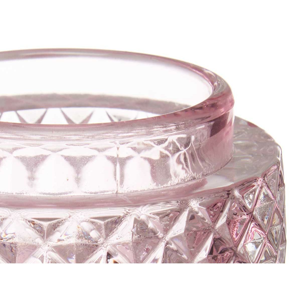 Ljusstakar Rosa Glas 7,5 x 7,5 x 7,5 cm (12 antal) - 2