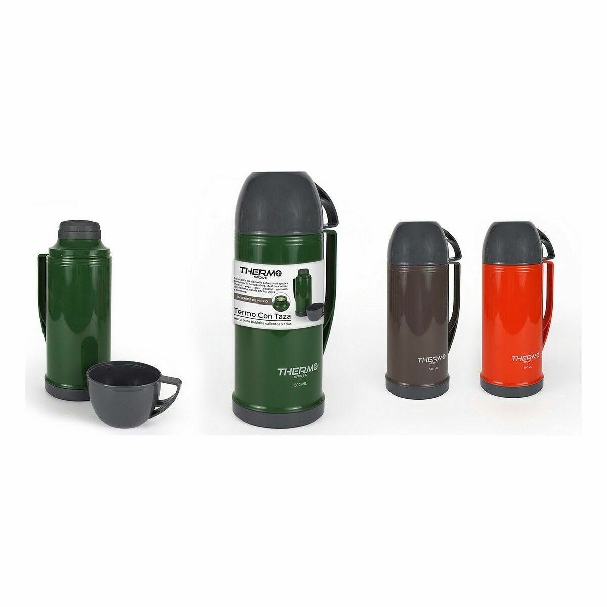 Resetermosflaska ThermoSport Plast 500 ml - 2