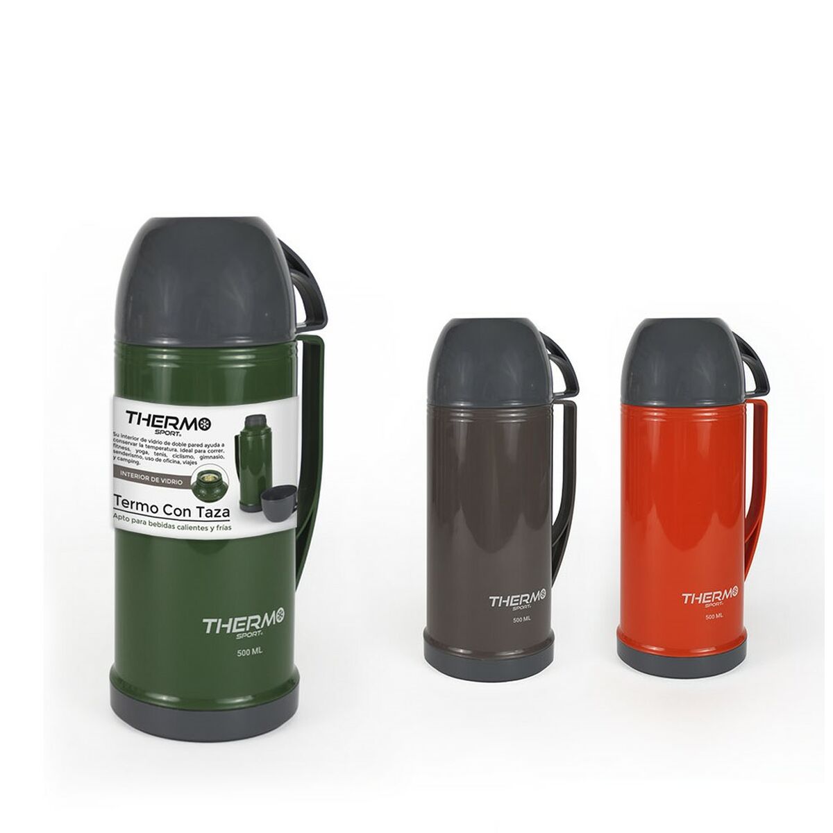 Resetermosflaska ThermoSport Plast 500 ml