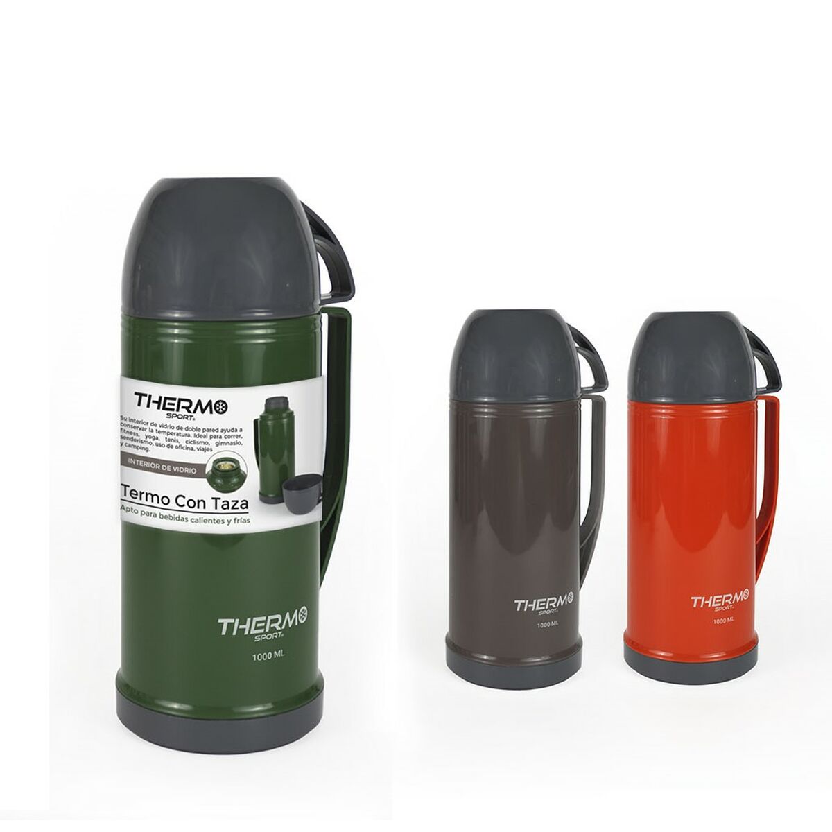 Resetermosflaska ThermoSport Plast 1 L