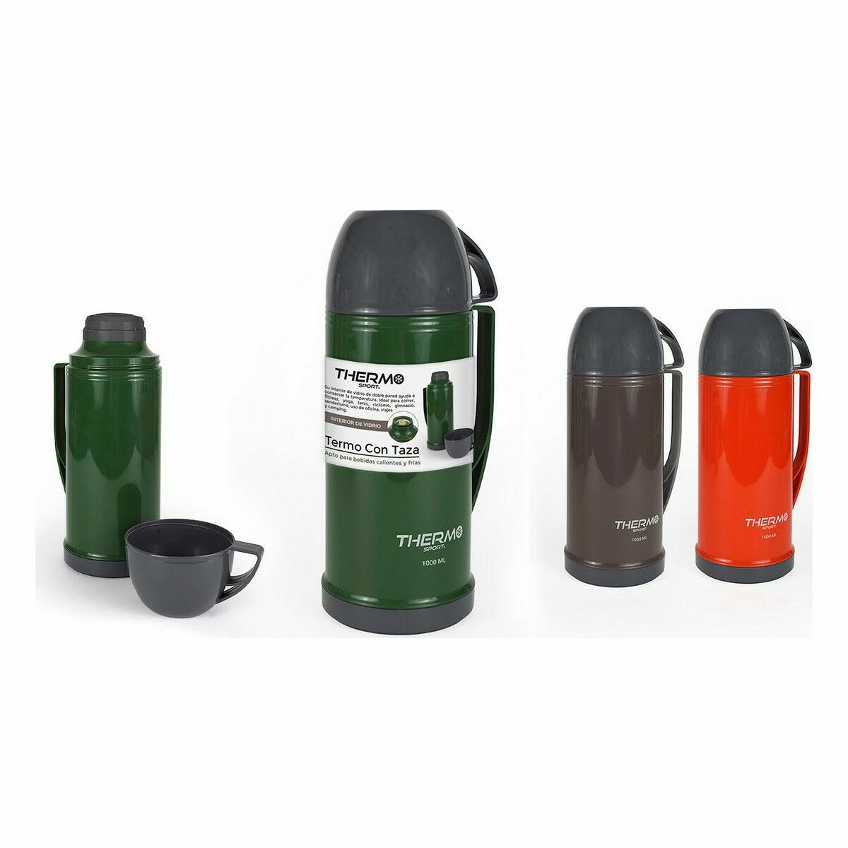 Resetermosflaska ThermoSport Plast 1 L - 2
