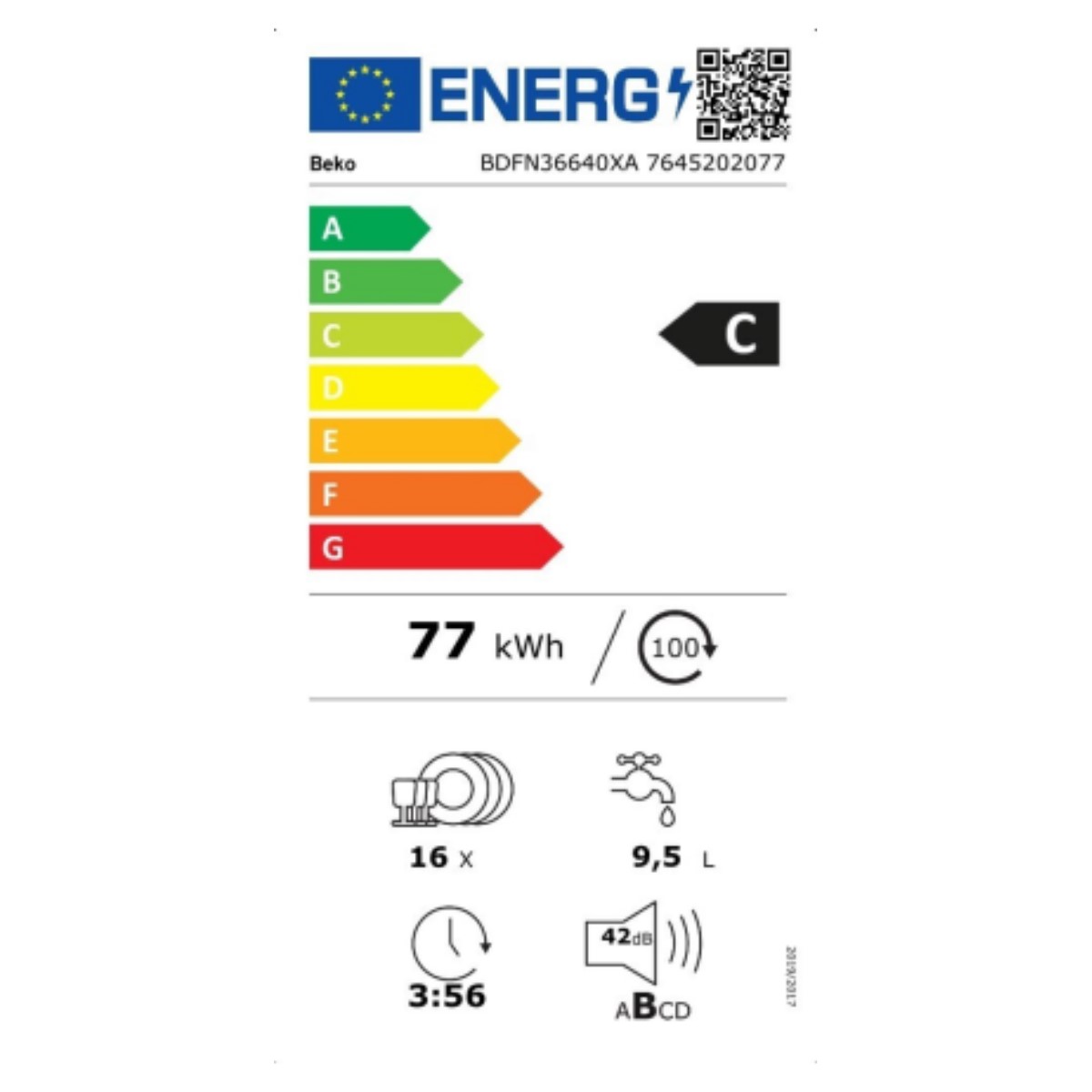Diskmaskin BEKO BDFN36640XA 60 cm (60 cm) - 2