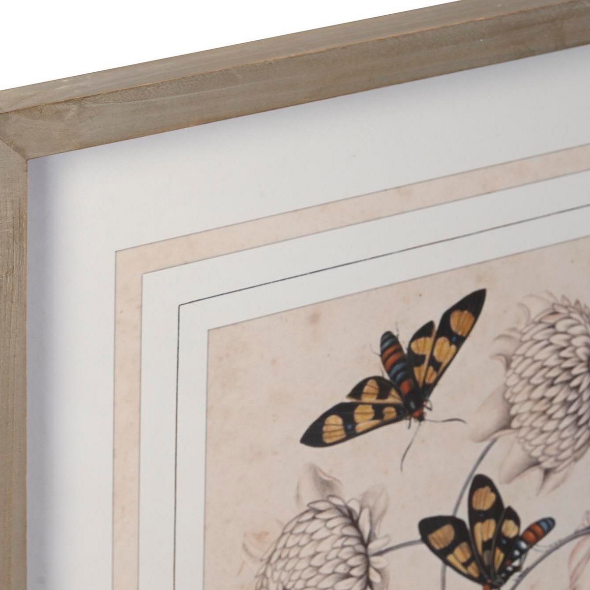 Tavla DKD Home Decor Gran Glas 50 x 65 x 2,5 cm 50 x 2,5 x 65 cm 50 x 2,5 x 70 cm Virágok (4 Delar) - 3