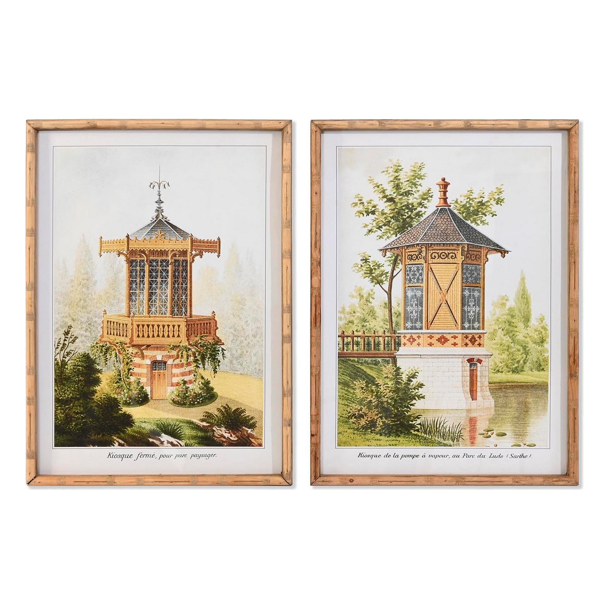 Tavla DKD Home Decor Gran Glas Orientalisk 50 x 3 x 70 cm 50 x 70 x 2,8 cm (2 antal)