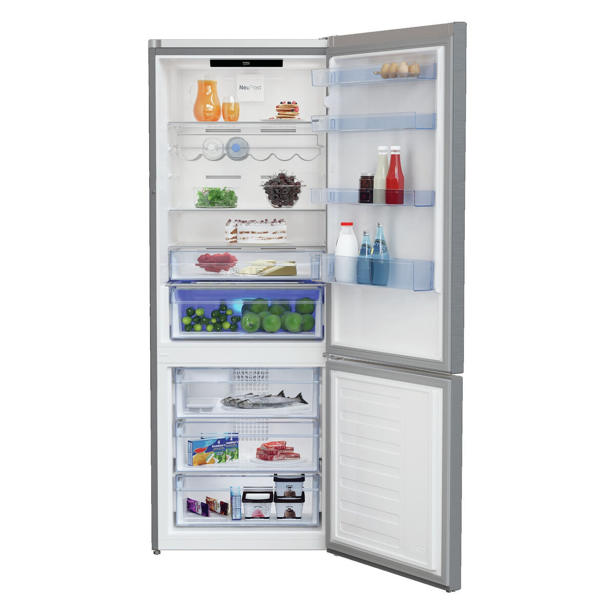 Kombinerat kylskåp BEKO RCNE560E40ZXBN Rostfritt stål (70 x 74.5 x 192 cm)